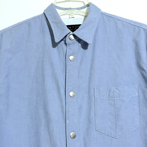 Rag & Bone Chambray Oversized Button Up Lightweight Shirt Jacket - Picture 6 of 14